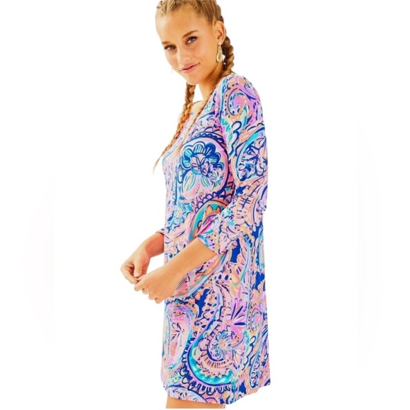 Lilly Pulitzer Dresses & Skirts - Lilly Pulitzer UPF 50+ Sophie Dress in Blue Currant Drop Me A Lime Sz M